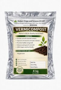 Vermicompost Organic Fertilizer – 100% Natural Compost for Plants | Soil Enricher & Growth Booster