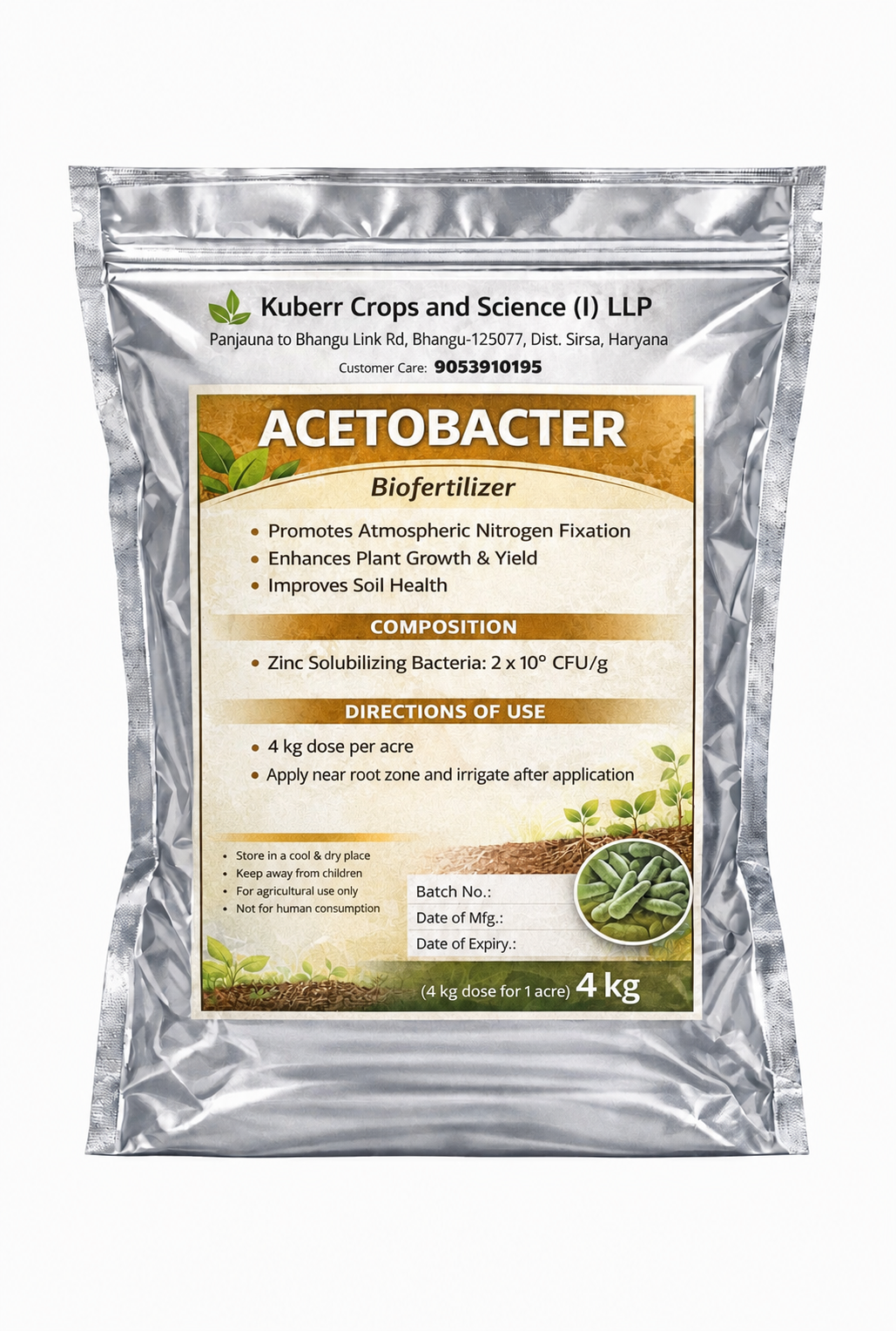 Acetobacter Bio Fertilizer – Nitrogen Fixing Bacteria for Plants | Organic Plant Growth Booster